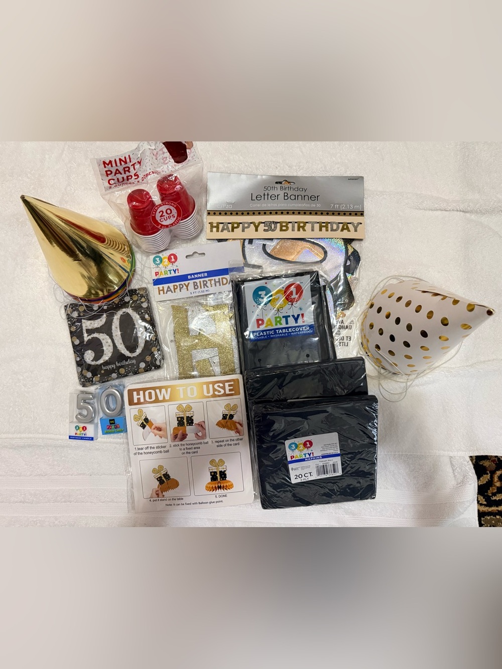 50th Birthday Party decorations unused and unopened